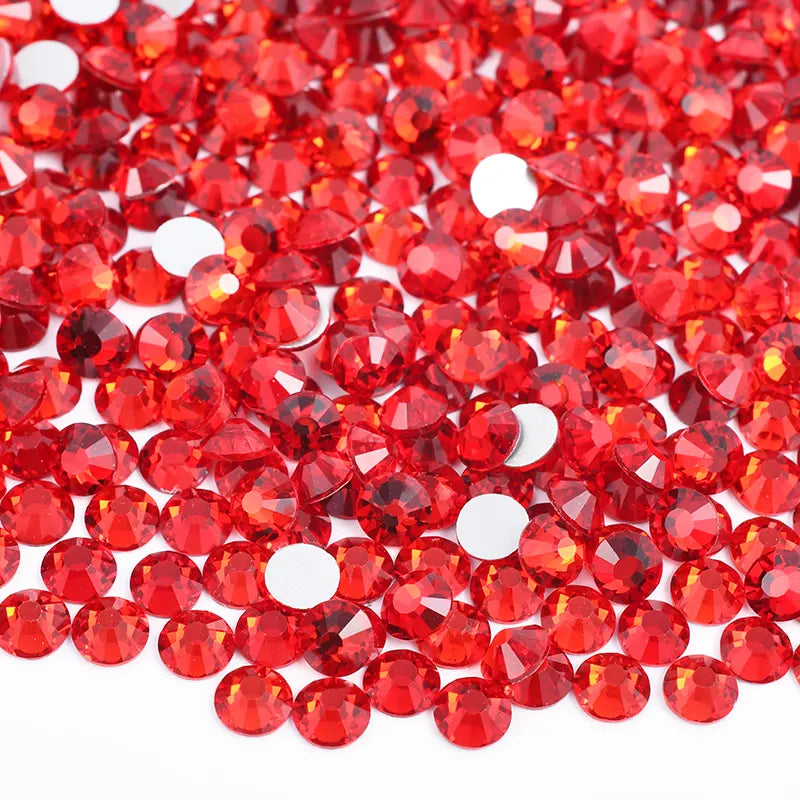 Red Glass Rhinestones