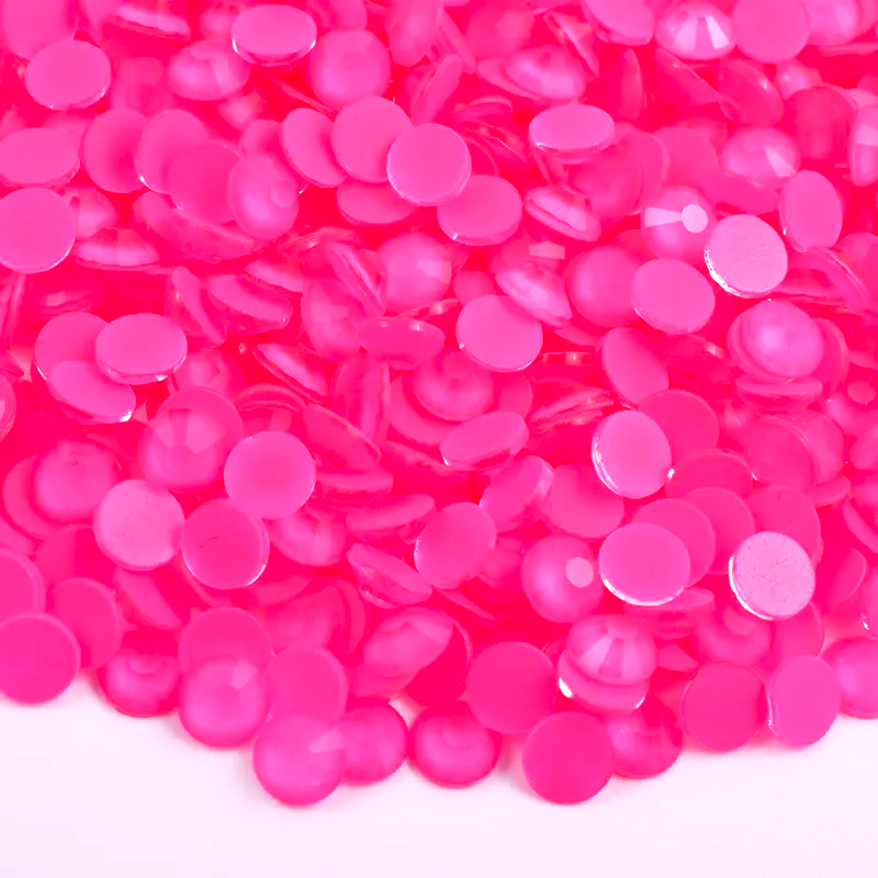 New All Rose Neon Glass Rhinestones