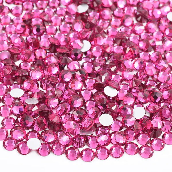 Rose Pink Glass Rhinestones