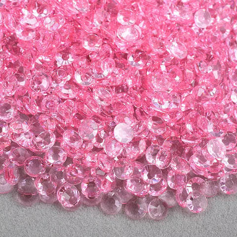 Clear Pink Resin Rhinestones
