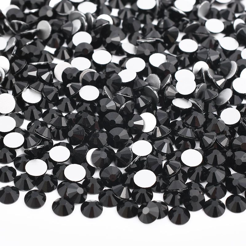 BLACK GLASS RHINESTONES