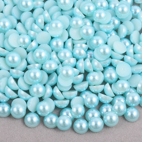 Little Blue Box Domed Flatback Pearls MIX